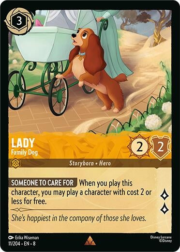 Image for Lady - Family Dog (11/204) (Reign of Jafar) (8) - Disney Lorcana