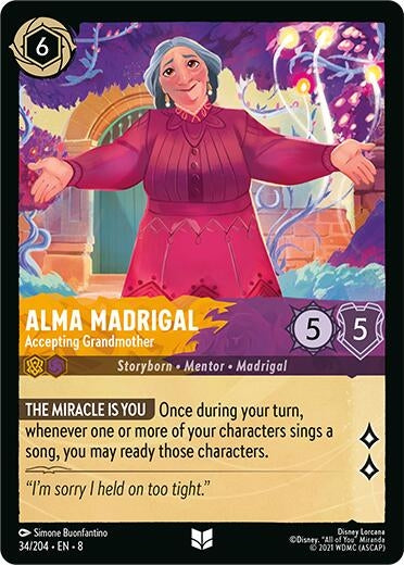 Image for Alma Madrigal - Accepting Grandmother (34/204) (Reign of Jafar) (8) - Disney Lorcana