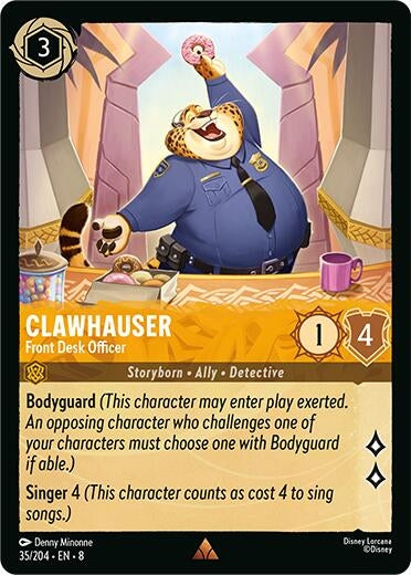 Image for Clawhauser - Front Desk Officer (35/204) (Reign of Jafar) (8) - Disney Lorcana