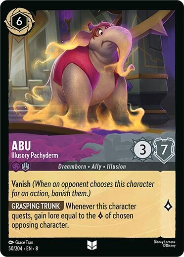 Image for Abu - Illusory Pachyderm (50/204) (Reign of Jafar) (8) - Disney Lorcana
