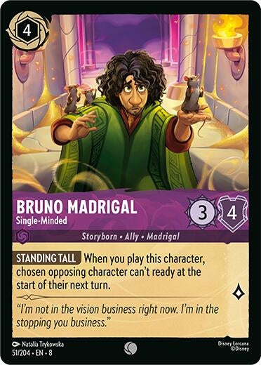 Image for Bruno Madrigal - Single-Minded (51/204) (Reign of Jafar) (8) - Disney Lorcana