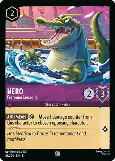 Image for Nero - Fearsome Crocodile (65/204) (Reign of Jafar) (8) - Disney Lorcana