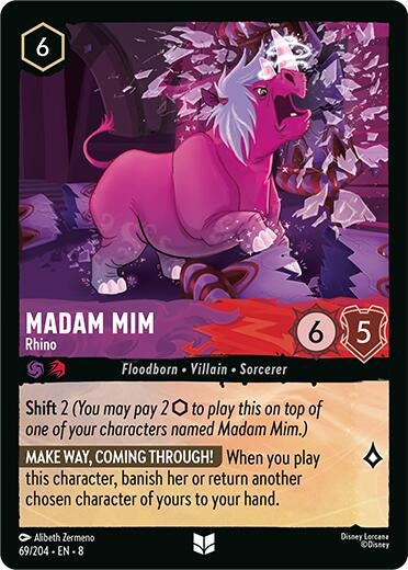Image for Madam Mim - Rhino (69/204) (Reign of Jafar) (8) - Disney Lorcana
