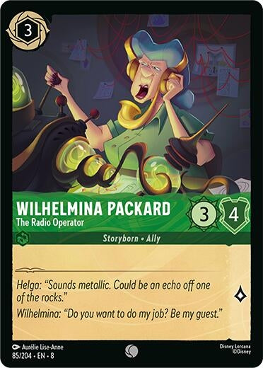 Image for Wilhelmina Packard - The Radio Operator (85/204) (Reign of Jafar) (8) - Disney Lorcana