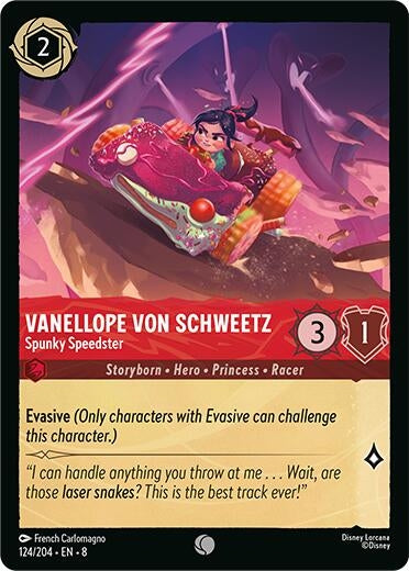 Image for Vanellope Von Schweetz - Spunky Speedster (124/204) (Reign of Jafar) (8) - Disney Lorcana