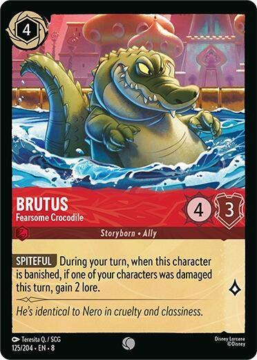 Image for Brutus - Fearsome Crocodile (125/204) (Reign of Jafar) (8) - Disney Lorcana