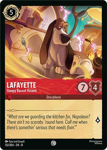 Image for Lafayette - Sleepy Basset Hound (132/204) (Reign of Jafar) (8) - Disney Lorcana