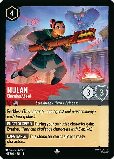 Image for Mulan - Charging Ahead (141/204) (Reign of Jafar) (8) - Disney Lorcana