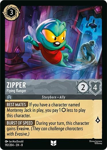 Image for Zipper - Flying Ranger (192/204) (Reign of Jafar) (8) - Disney Lorcana