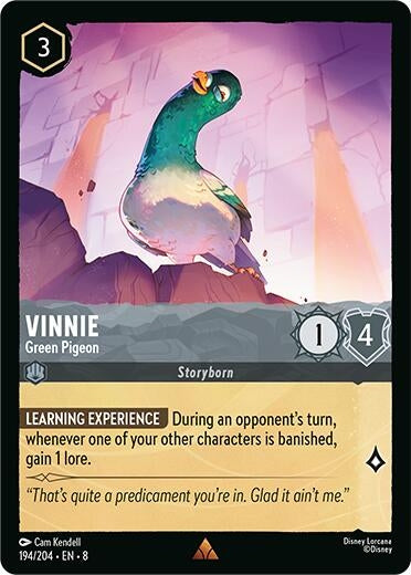 Image for Vinnie - Green Pigeon (194/204) (Reign of Jafar) (8) - Disney Lorcana