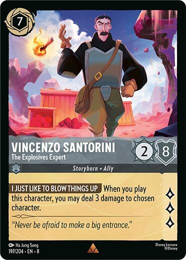 Image for Vincenzo Santorini - The Explosives Expert (197/204) (Reign of Jafar) (8) - Disney Lorcana