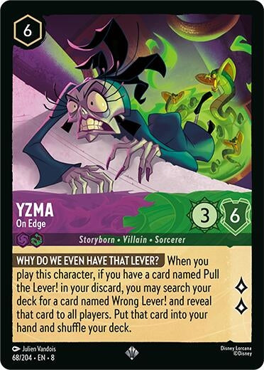 Image for Yzma - On Edge (68/204) (Reign of Jafar) (8) - Disney Lorcana
