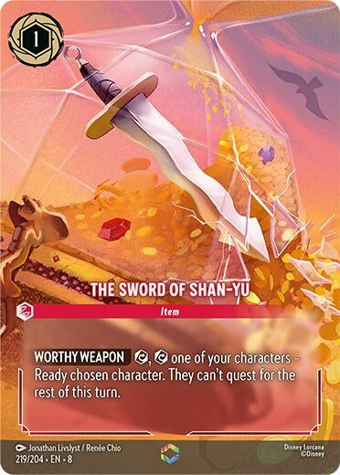 Image for The Sword of Shan Yu (Enchanted) (219/204) (Reign of Jafar) (8) - Disney Lorcana