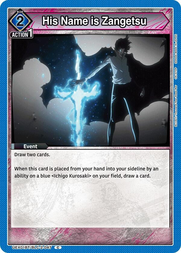 Image for His Name is Zangetsu (UEX01BT/BLC-2-047) (UEX01BT: BLEACH: Thousand-Year Blood War Vol.2) (UEX01BT) - Union Arena