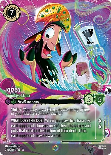 Image for Kuzco - Impulsive Llama (Enchanted) (210/204) (Reign of Jafar) (8) - Disney Lorcana