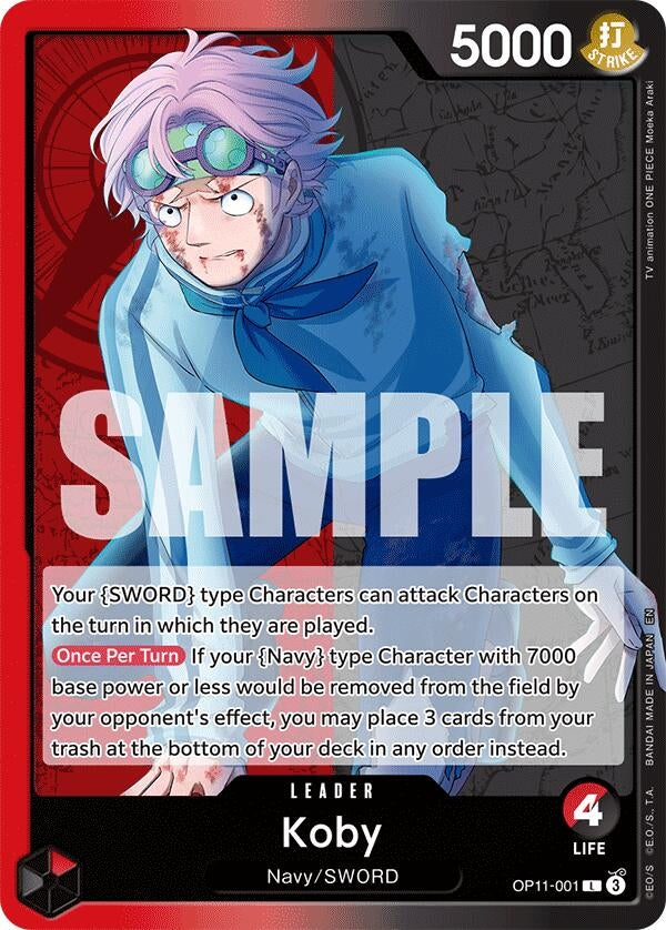 Image for Koby (001) (OP11-001) (A Fist of Divine Speed) (OP11) - One Piece Card Game