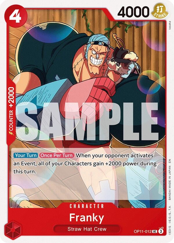 Image for Franky (OP11-012) (A Fist of Divine Speed) (OP11) - One Piece Card Game