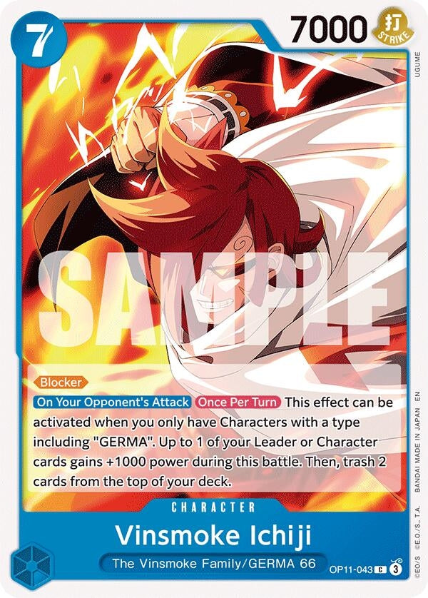 Image for Vinsmoke Ichiji (OP11-043) (A Fist of Divine Speed) (OP11) - One Piece Card Game