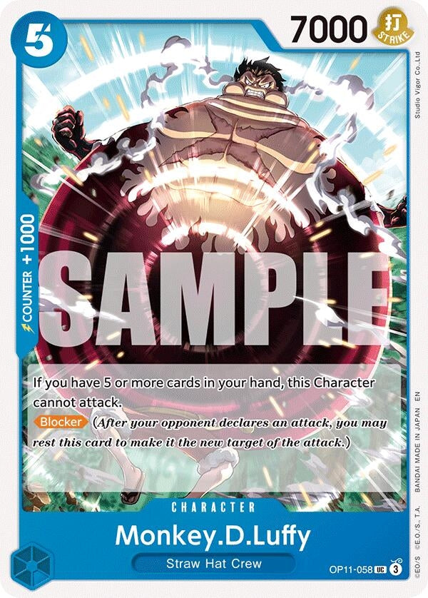 Image for Monkey.D.Luffy (058) (OP11-058) (A Fist of Divine Speed) (OP11) - One Piece Card Game