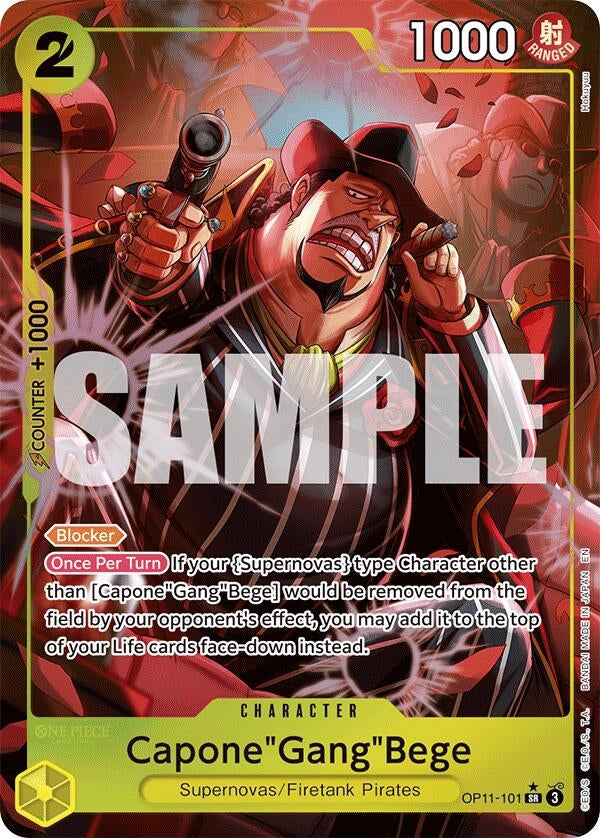 Image for Capone"Gang"Bege (101) (Alternate Art) (OP11-101) (A Fist of Divine Speed) (OP11) - One Piece Card Game