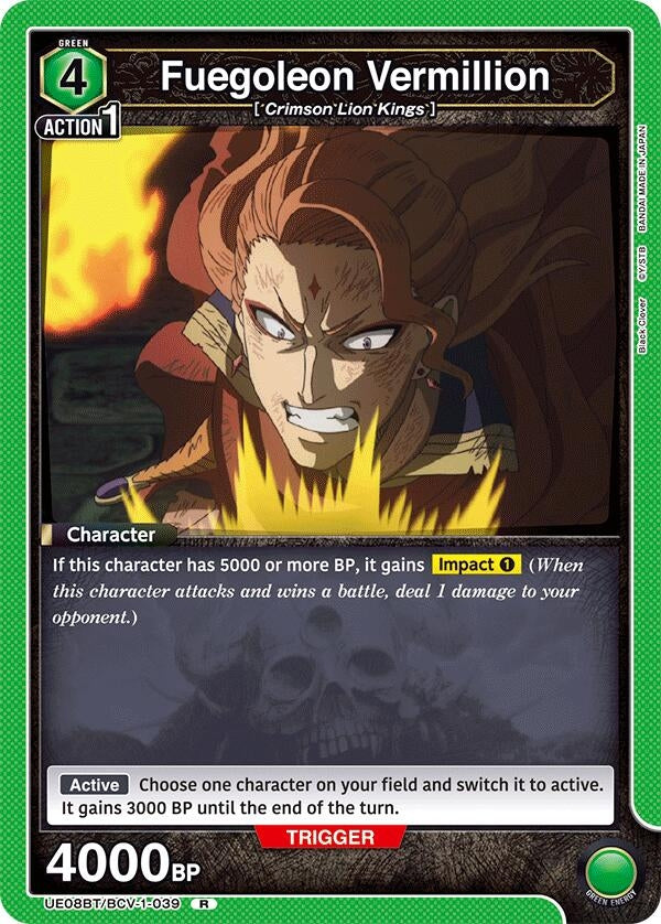 Image for Fuegoleon Vermillion (UE08BT/BCV-1-039) (UE08BT: Black Clover) (UE08BT) - Union Arena