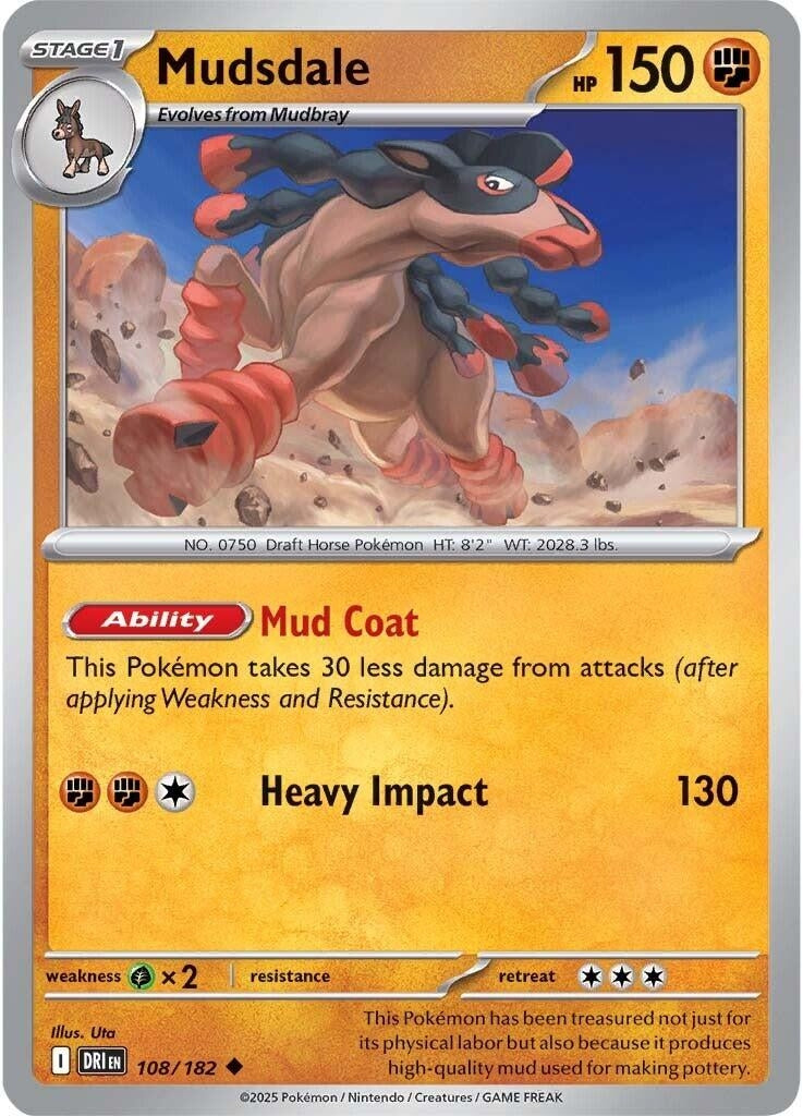 Image for Mudsdale (108/182) (SV10: Destined Rivals) - Pokemon