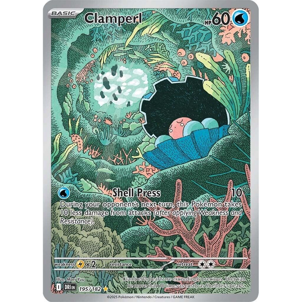 Image for Clamperl (195/182) (SV10: Destined Rivals) - Pokemon