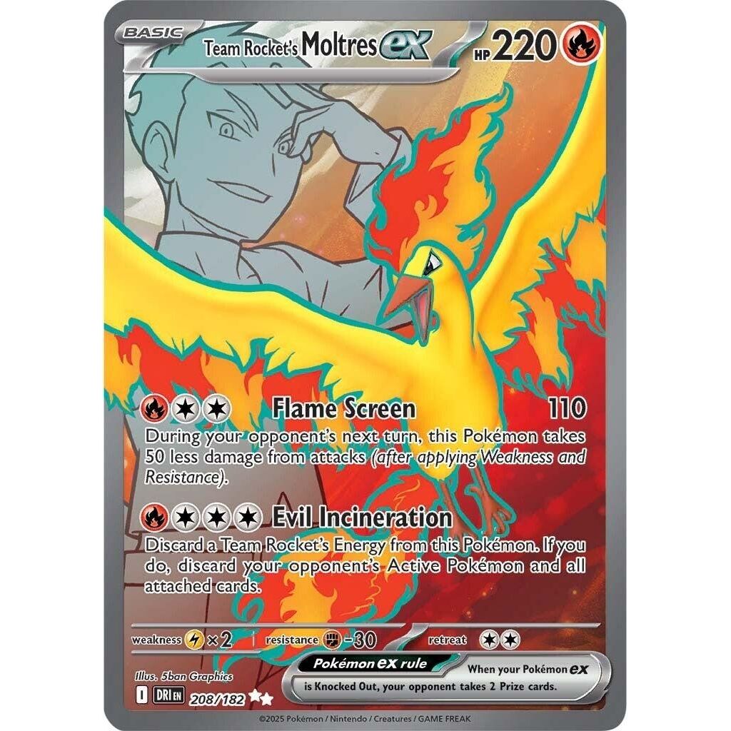 Team Rocket's Moltres ex (208/182) (SV10: Destined Rivals) - PokeBox USA