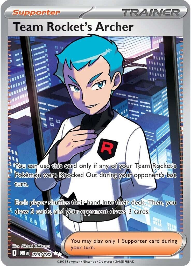 Team Rocket's Archer (223/182) (SV10: Destined Rivals) - PokeBox USA