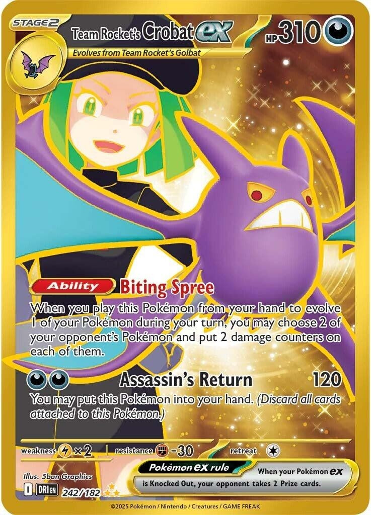 Team Rocket's Crobat ex (242/182) (SV10: Destined Rivals) - PokeBox USA