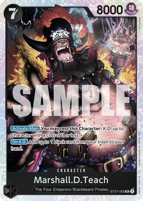 Image for Marshall.D.Teach (ST27-005) (ST27-005) (Starter Deck 27: BLACK Marshall.D.Teach) (ST-27) - One Piece Card Game