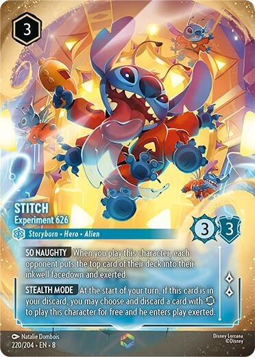 Image for Stitch - Experiment 626 (Enchanted) (220/204) (Reign of Jafar) (8) - Disney Lorcana