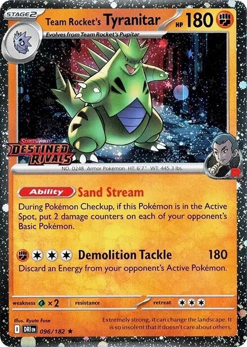 Image for Team Rocket's Tyranitar (Prerelease) (096/182) (Miscellaneous Cards & Products) (MCAP) - Pokemon