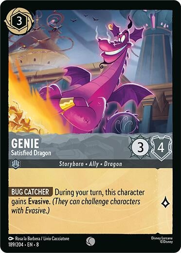 Image for Genie - Satisfied Dragon (189/204) (Reign of Jafar) (8) - Disney Lorcana