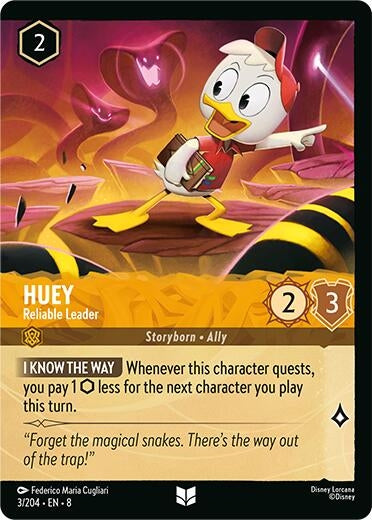 Image for Huey - Reliable Leader (Foil) (3/204) (Reign of Jafar) (8) - Disney Lorcana