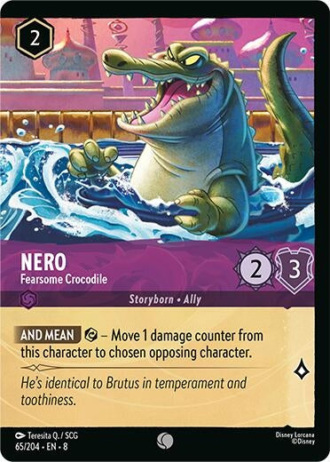 Image for Nero - Fearsome Crocodile (Foil) (65/204) (Reign of Jafar) (8) - Disney Lorcana