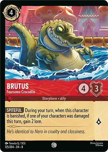 Image for Brutus - Fearsome Crocodile (Foil) (125/204) (Reign of Jafar) (8) - Disney Lorcana