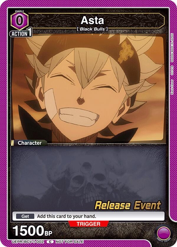 Image for Asta (002) (UEPR/BCV-1-002) (UE08BT: Black Clover Release Event Cards) (UE08BT_RE) - Union Arena