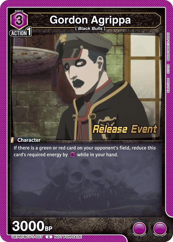 Image for Gordon Agrippa (UEPR/BCV-1-007) (UE08BT: Black Clover Release Event Cards) (UE08BT_RE) - Union Arena