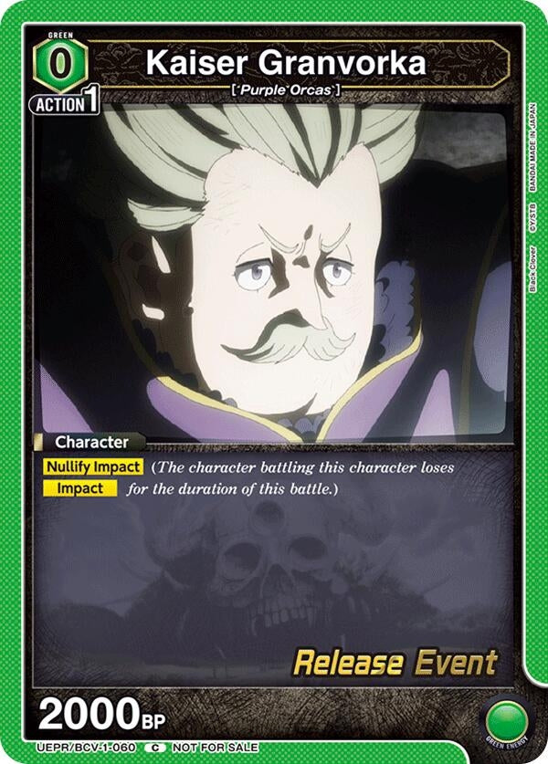 Image for Kaiser Granvorka (UEPR/BCV-1-060) (UE08BT: Black Clover Release Event Cards) (UE08BT_RE) - Union Arena