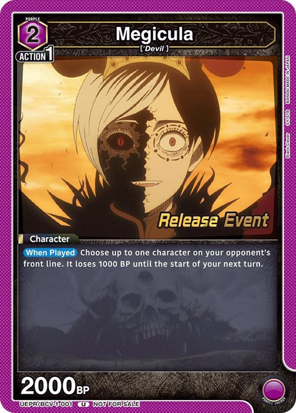 Image for Megicula (UEPR/BCV-1-001) (UE08BT: Black Clover Release Event Cards) (UE08BT_RE) - Union Arena