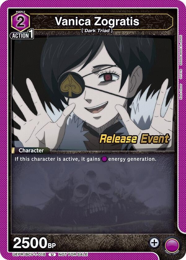 Image for Vanica Zogratis (018) (UEPR/BCV-1-018) (UE08BT: Black Clover Release Event Cards) (UE08BT_RE) - Union Arena