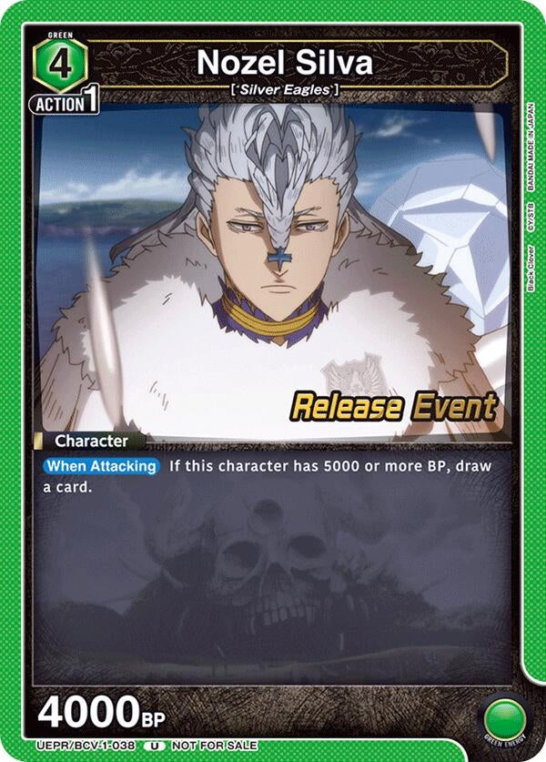 Image for Nozel Silva (UEPR/BCV-1-038) (UE08BT: Black Clover Release Event Cards) (UE08BT_RE) - Union Arena