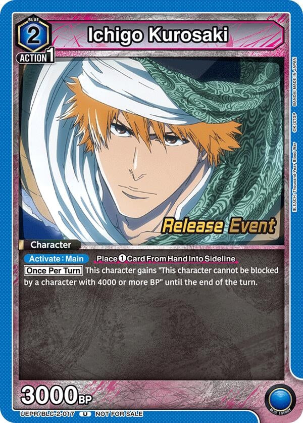 Image for Ichigo Kurosaki (017) (UEPR/BLC-2-017) (UEX01BT: BLEACH: Thousand-Year Blood War Vol.2 Release Event Cards) (UEX01BT_RE) - Union Arena