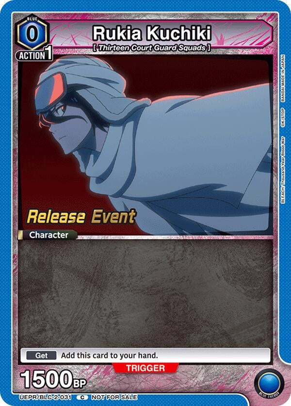 Image for Rukia Kuchiki (031) (UEPR/BLC-2-031) (UEX01BT: BLEACH: Thousand-Year Blood War Vol.2 Release Event Cards) (UEX01BT_RE) - Union Arena