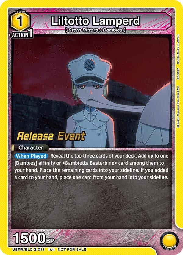 Image for Liltotto Lamperd (UEPR/BLC-2-011) (UEX01BT: BLEACH: Thousand-Year Blood War Vol.2 Release Event Cards) (UEX01BT_RE) - Union Arena