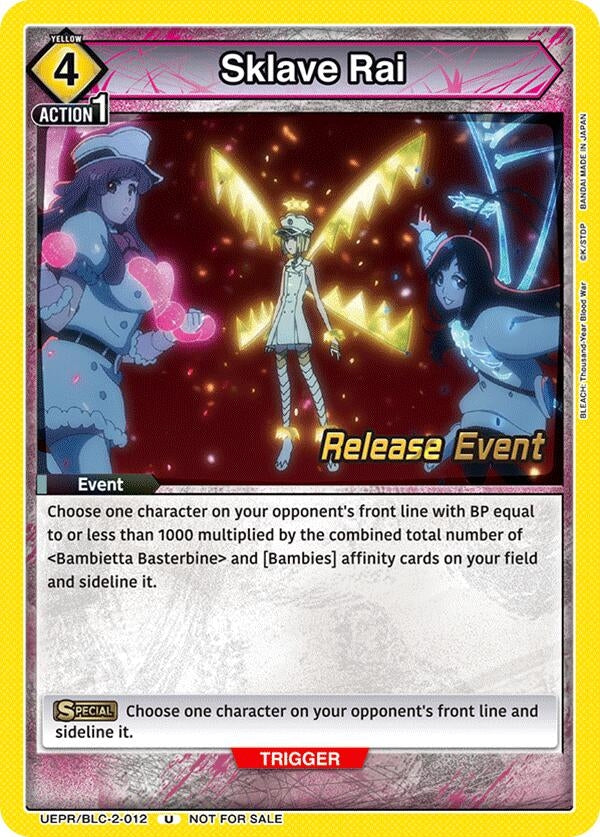 Image for Sklave Rai (UEPR/BLC-2-012) (UEX01BT: BLEACH: Thousand-Year Blood War Vol.2 Release Event Cards) (UEX01BT_RE) - Union Arena