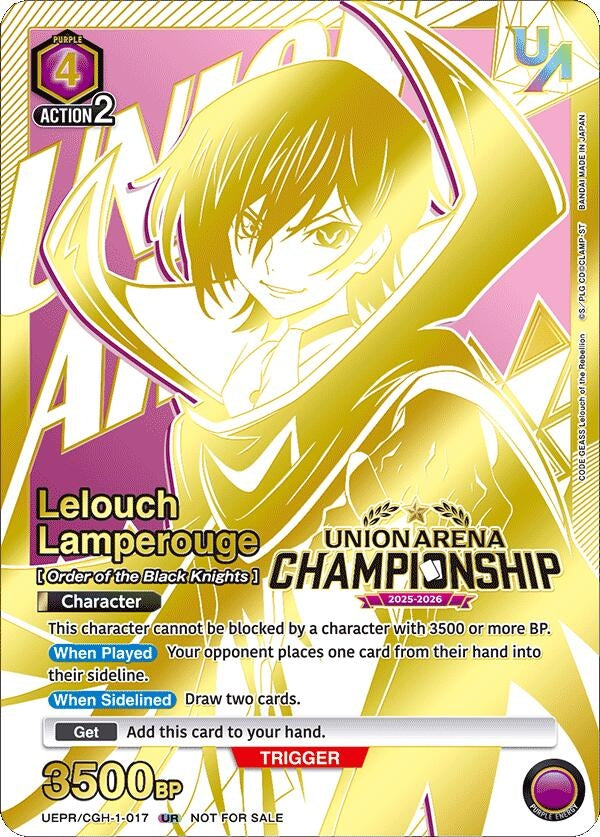 Image for Lelouch Lamperouge (Regionals 25-26) (UEPR/CGH-1-017) (Union Arena Promotion Cards) (UEPR) - Union Arena