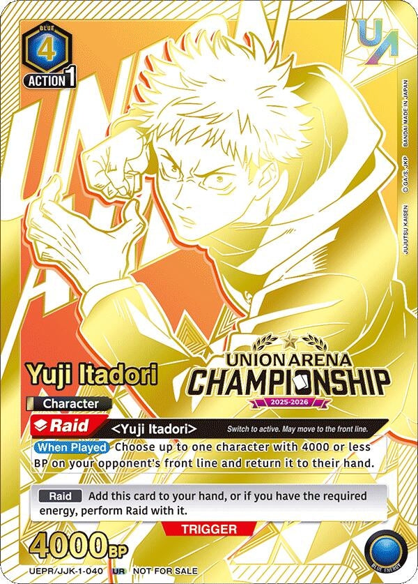 Image for Yuji Itadori (Regionals 25-26) (UEPR/JJK-1-040) (Union Arena Promotion Cards) (UEPR) - Union Arena