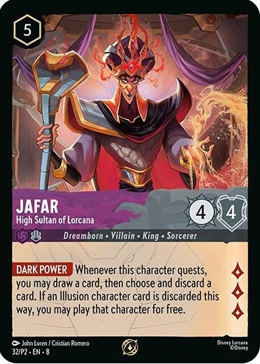 Image for Jafar - High Sultan of Lorcana (Store Champion Participant) (32) (Disney Lorcana Promo Cards) (DLPC) - Disney Lorcana